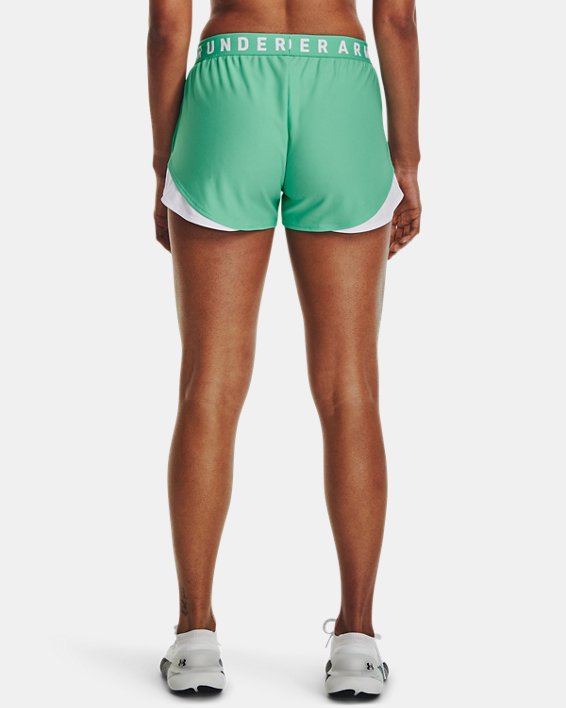 Women's UA Play Up 3.0 Shorts, Green, pdpMainDesktop image number 1